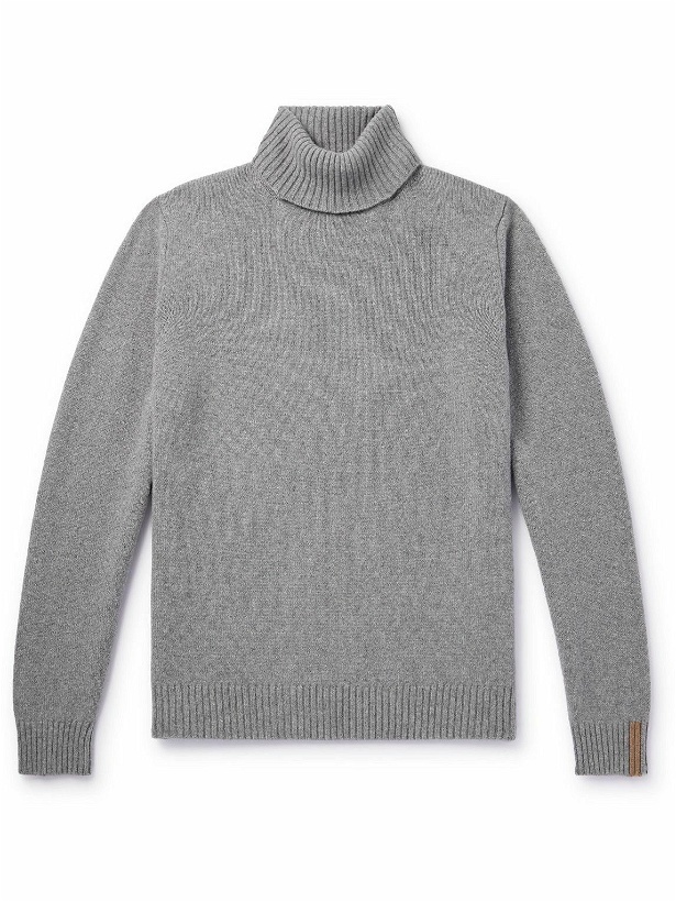 Photo: Caruso - Cashmere and Wool-Blend Rollneck Sweater - Gray