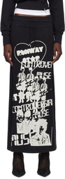 VAQUERA Black 'Runway Star' Maxi Skirt