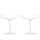 Ferm Living Ripple Champagne Saucer - Set of 2