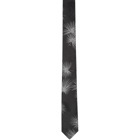 Saint Laurent Black Silk Jungle Tie