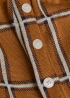 Guest In Residence Picnic Plaid Silk and Linen-blend Shorts Brown