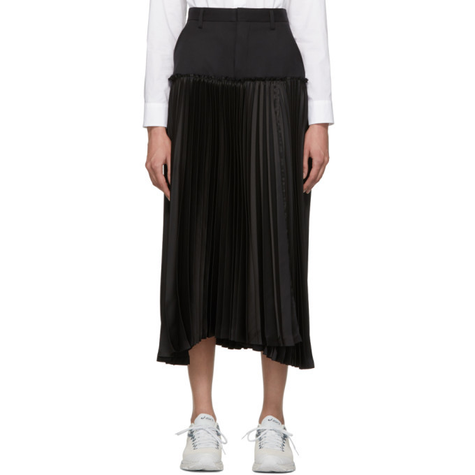 Noir Kei Ninomiya Black Pleated Skirt Noir Kei Ninomiya