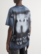 Givenchy - Chito Oversized Logo-Embroidered Printed Cotton-Jersey T-Shirt - Blue