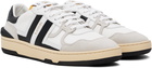 Lanvin Off-White & Black Clay Mesh Sneakers