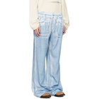 Acne Studios Blue Casual Printed Trousers