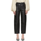 Toteme Black Leather Novara Trousers