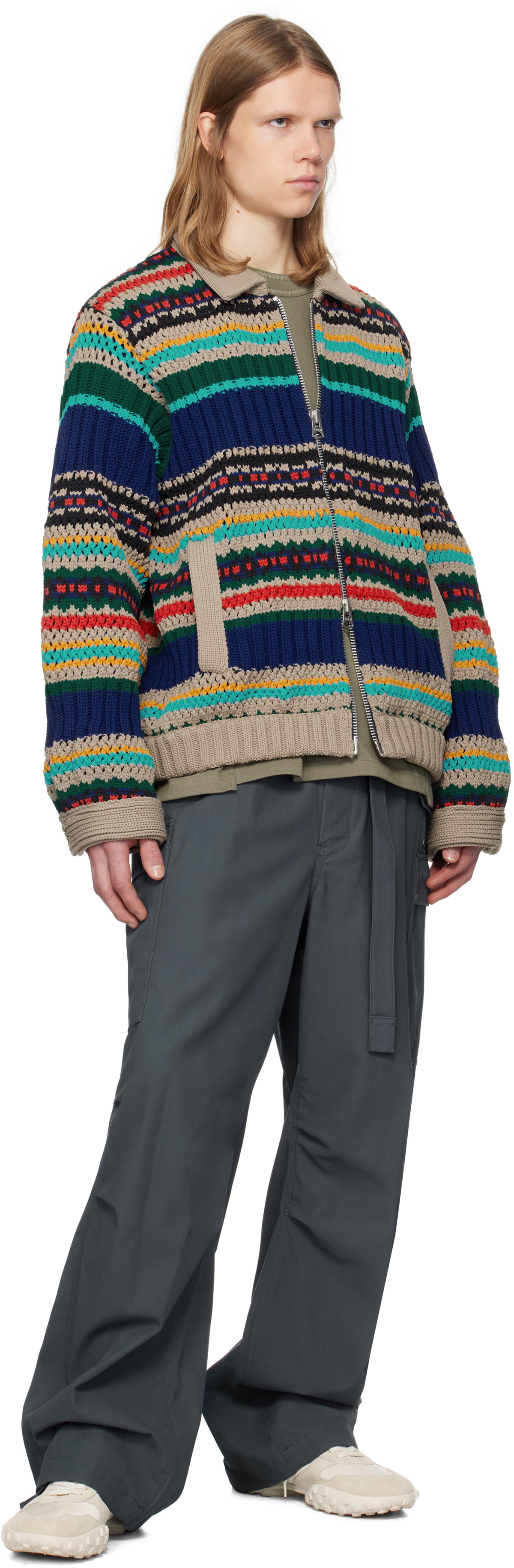 Sacai Brown Cotton Casual Pants main image 0
