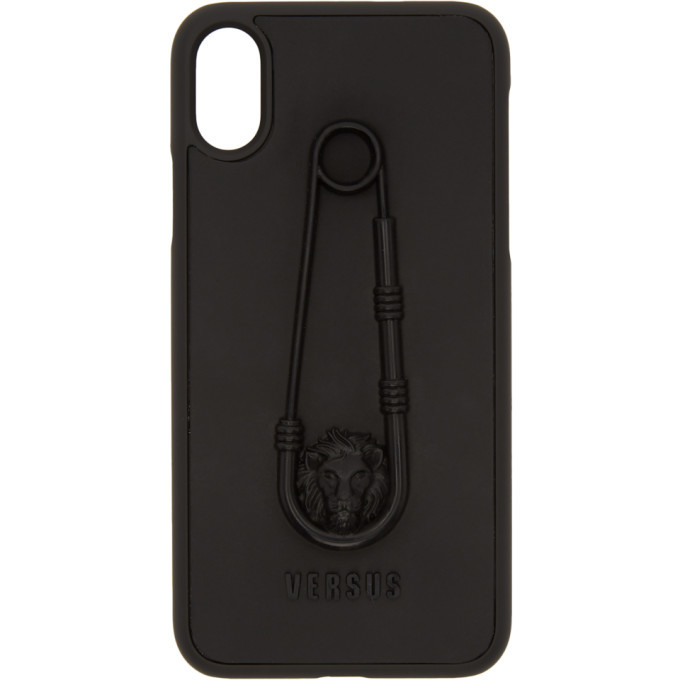 Versus Black Safety Pin iPhone X Case