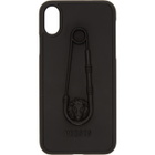 Versus Black Safety Pin iPhone X Case