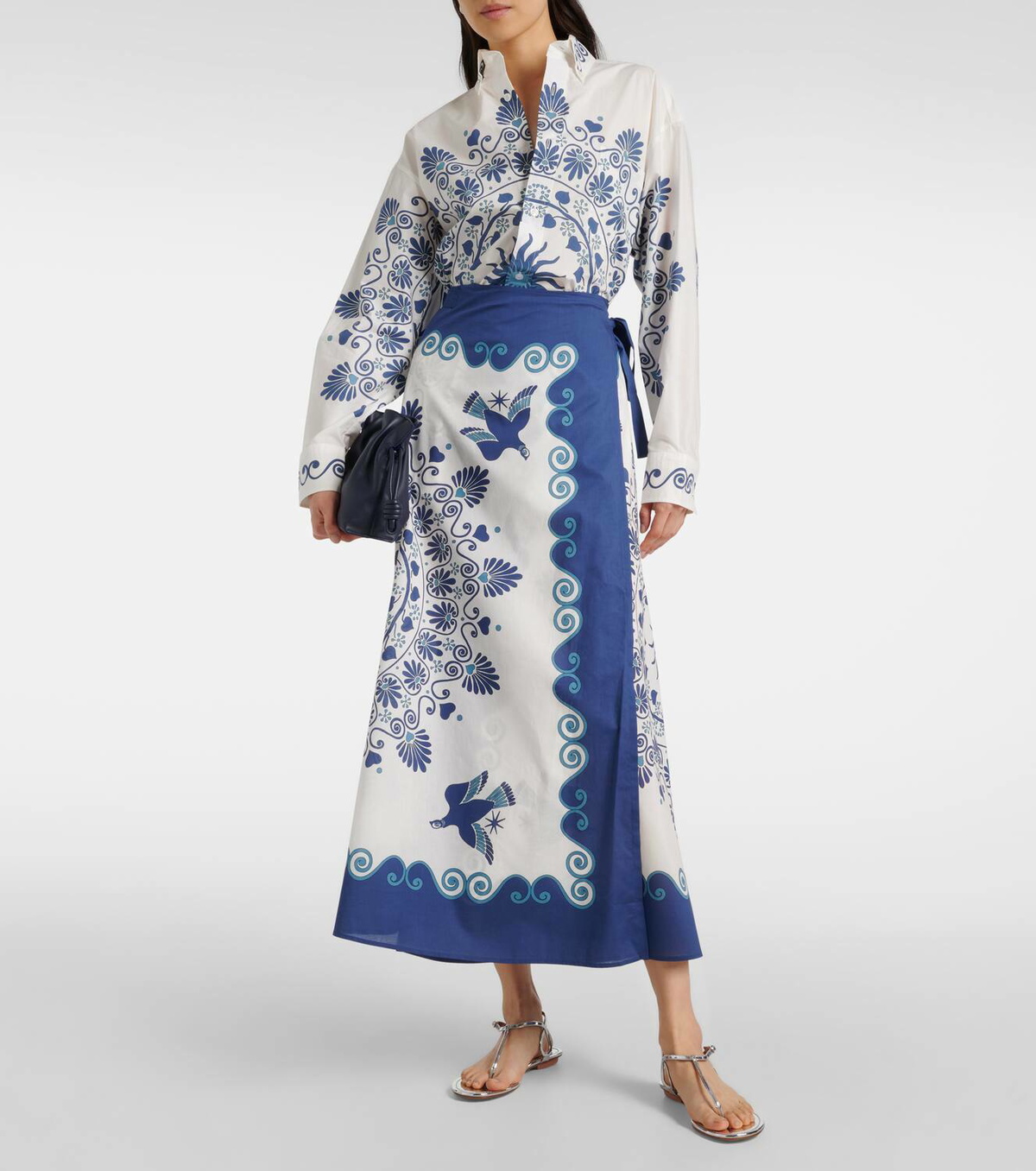 【La DoubleJ】 Flipperプリントコットン maxiスカート Flipper printed cotton maxi skirt in multicoloured - La