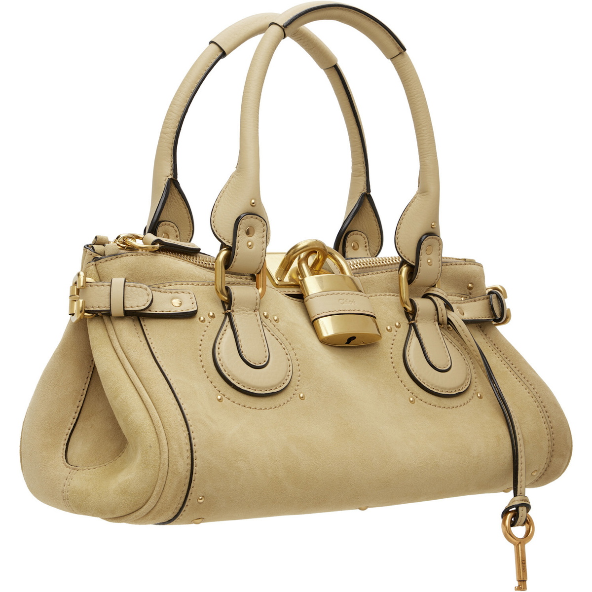 Chloé Beige Paddington Suede Bag