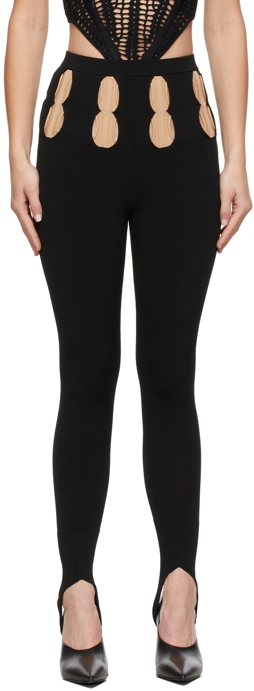 Dion Lee Black Double Stirrup Leggings