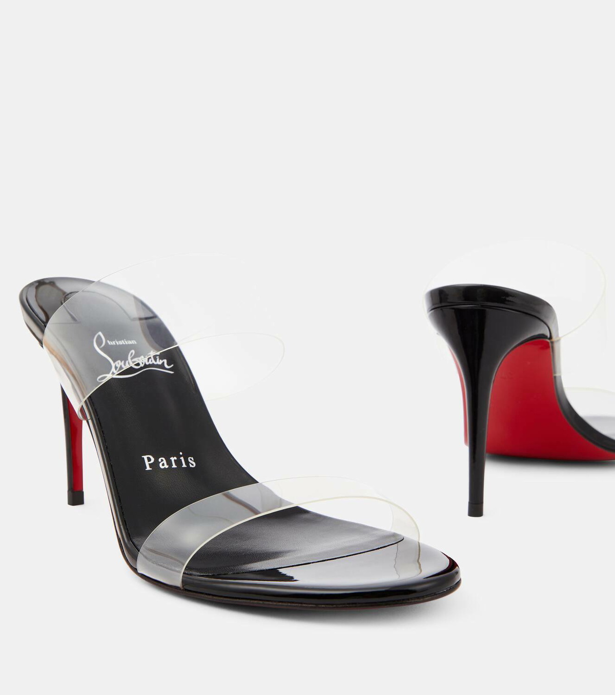 Christian Louboutin Just Nothing 85 PVC mules Christian