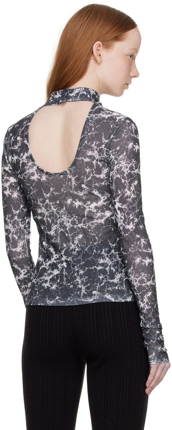 LVIR Gray Ruched Turtleneck