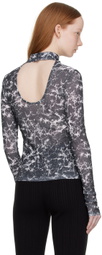 LVIR Gray Ruched Turtleneck
