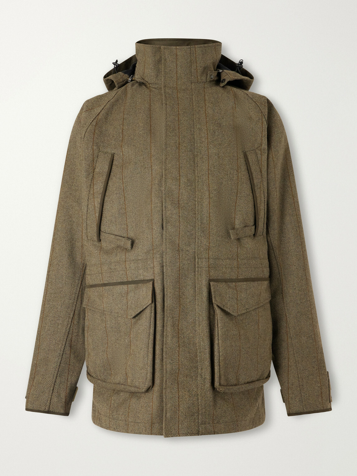 Purdey - Hooded Shell-Tweed Field Jacket - Green