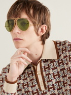 Gucci Eyewear - Aviator-Style Gold-Tone Sunglasses