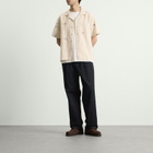 Folk Men's Presented by END. Relaxed Soft Collar Vacation Shirt in Ecru People Embroidery