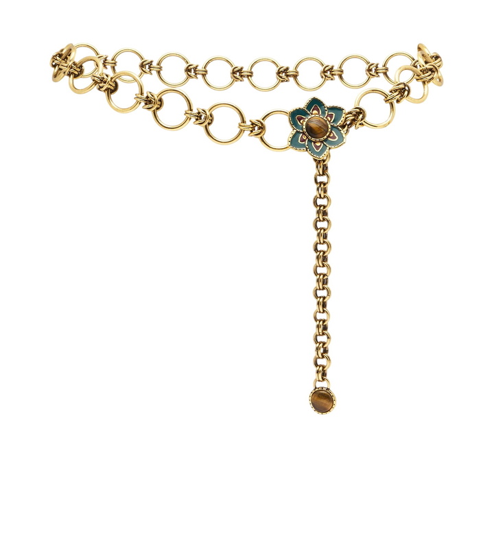 Photo: Etro Embellished floral chain belt
