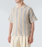 Orlebar Brown Thomas striped crochet cotton shirt