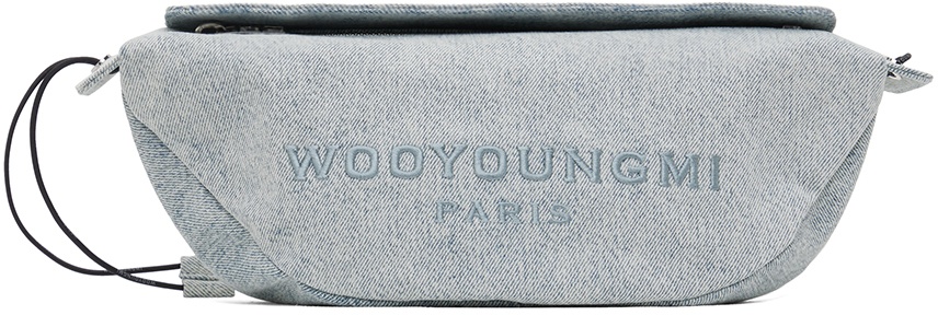 Photo: Wooyoungmi Blue Sling Logo Denim Bag