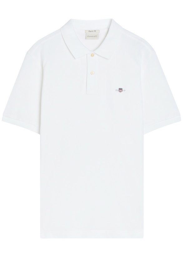 Photo: Gant Logo-embroidered Piqué Cotton Polo Shirt White