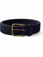 Anderson & Sheppard - 3.5cm Suede Belt - Blue