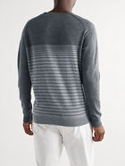 Peter Millar - Crown Crafted Striped Merino Wool-Blend Sweater - Gray