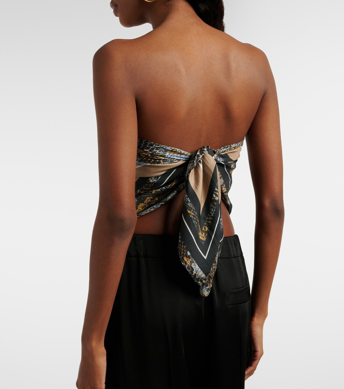 Christopher Esber Snake-print silk scarf