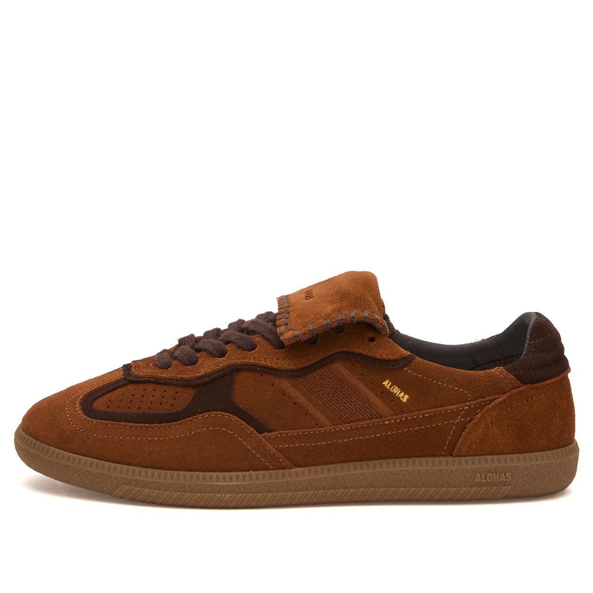 ALOHAS Women's TB 490 Club Suede Leather Sneakers in Suede Brown