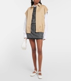 Miu Miu Zip-up cotton twill vest