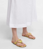 Pucci Printed leather thong sandals