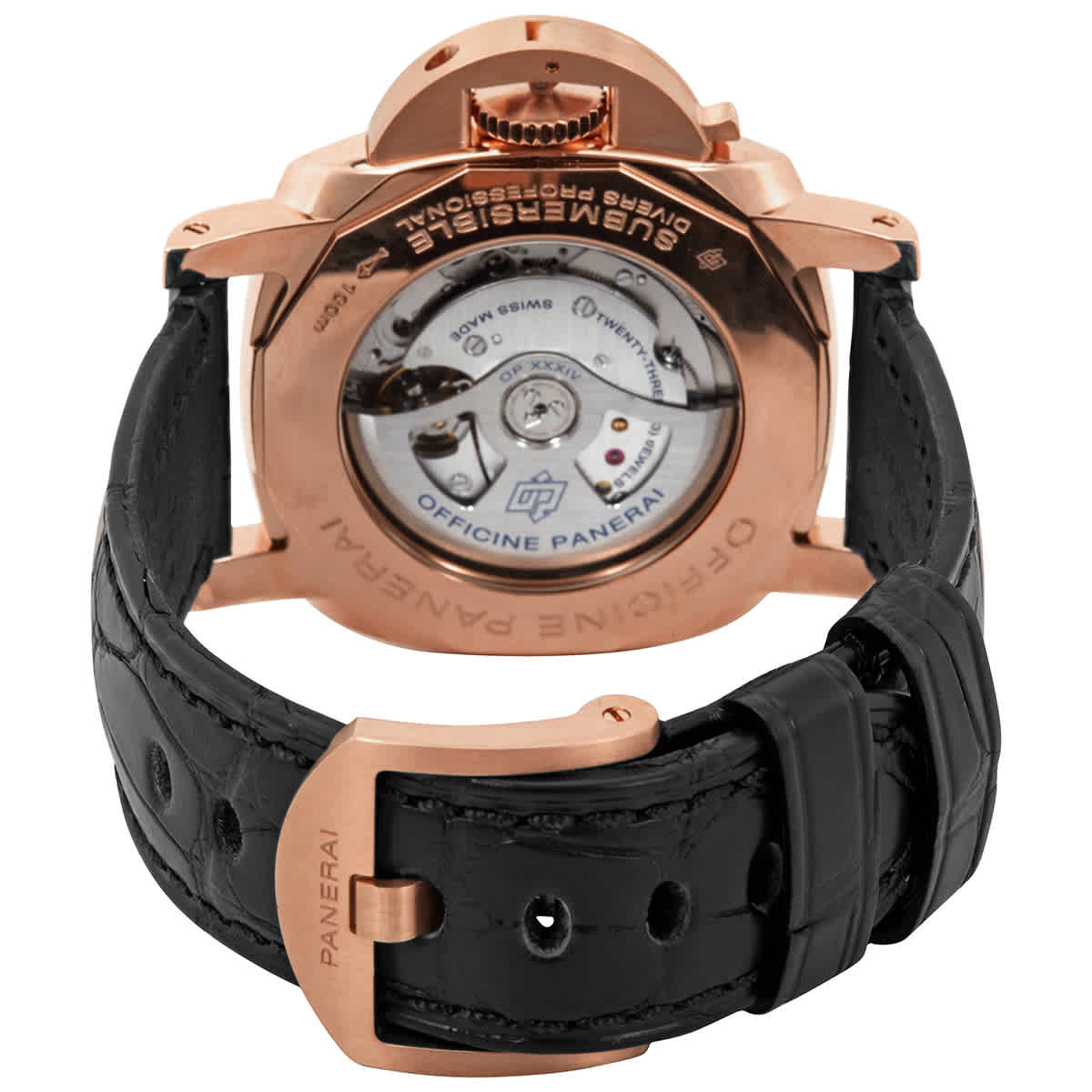 Panerai Submersible Automatic 18kt Rose Gold Black Dial Mens 42 mm Watch PAM00974