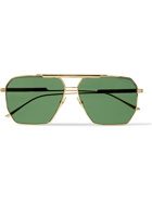 Bottega Veneta - Aviator-Style Gold-Tone Sunglasses