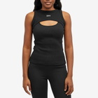 Off-White Women's Off Stamp Rib Row Top in Black