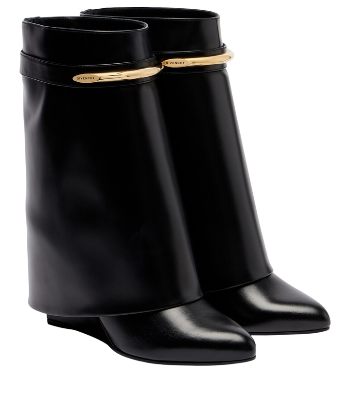 Photo: Givenchy Shark 95 leather mid-calf boots