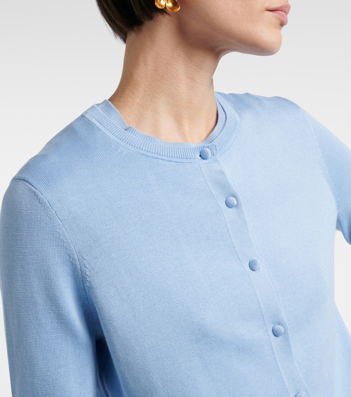 Carolina Herrera Cropped silk and cotton cardigan