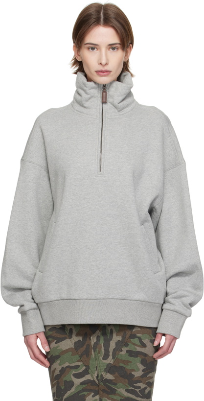 Photo: Fax Copy Express Gray Fleece-Lined Sweatshirt