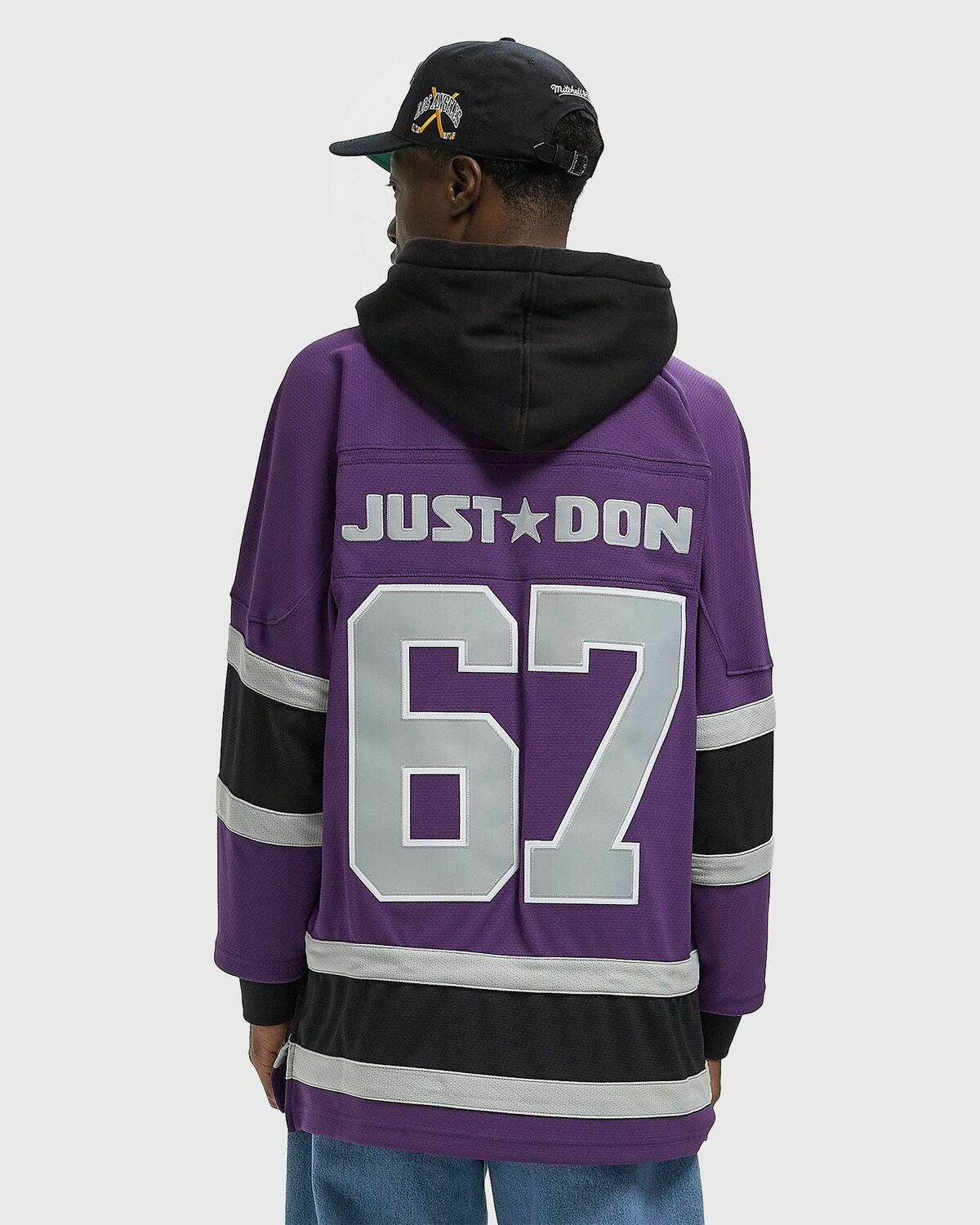 Mitchell & Ness X JUST DON NHL JERSEY HOODIE LOS ANGELES KINGS Purple Men