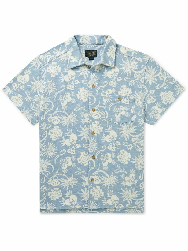 Photo: Pendleton - Wayside Printed Brushed-Cotton Shirt - Blue