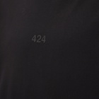 424 Men's Tonal Embroidery Logo Hoody in Black