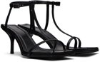 Juun.J Black Leather Heeled Sandals