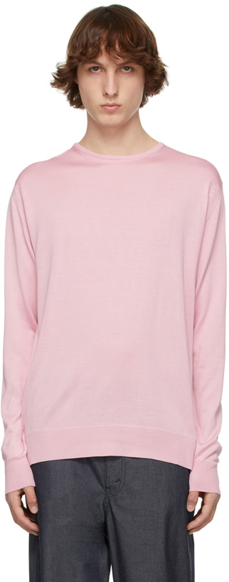 Photo: Junya Watanabe Pink Silk Jersey Thin Sweater