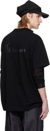 Y's For Men Black Logo Back Print T-shirt