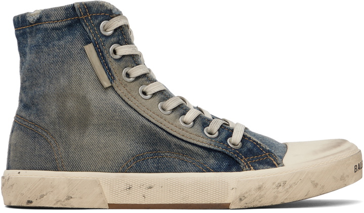 Photo: Balenciaga Blue Paris High Top Sneakers