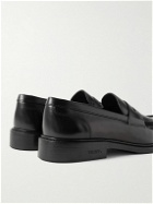 VINNY's - Townee Leather Penny Loafers - Black