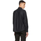 Dunhill Black Wool Flannel Shirt