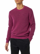 MC2 Saint Barth Man Fuchsia Stretch Wool Sweater With St. Barth Embroidery