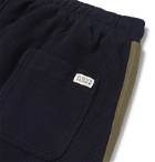Oliver Spencer - Striped Waffle-Knit Cotton Sweatpants - Blue