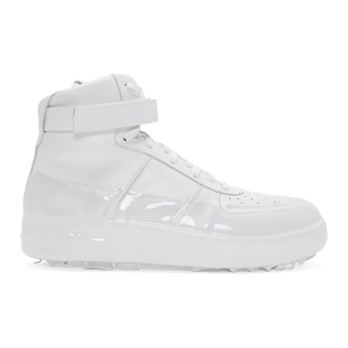 Photo: 424 Off-White Dipped High-Top Sneakers